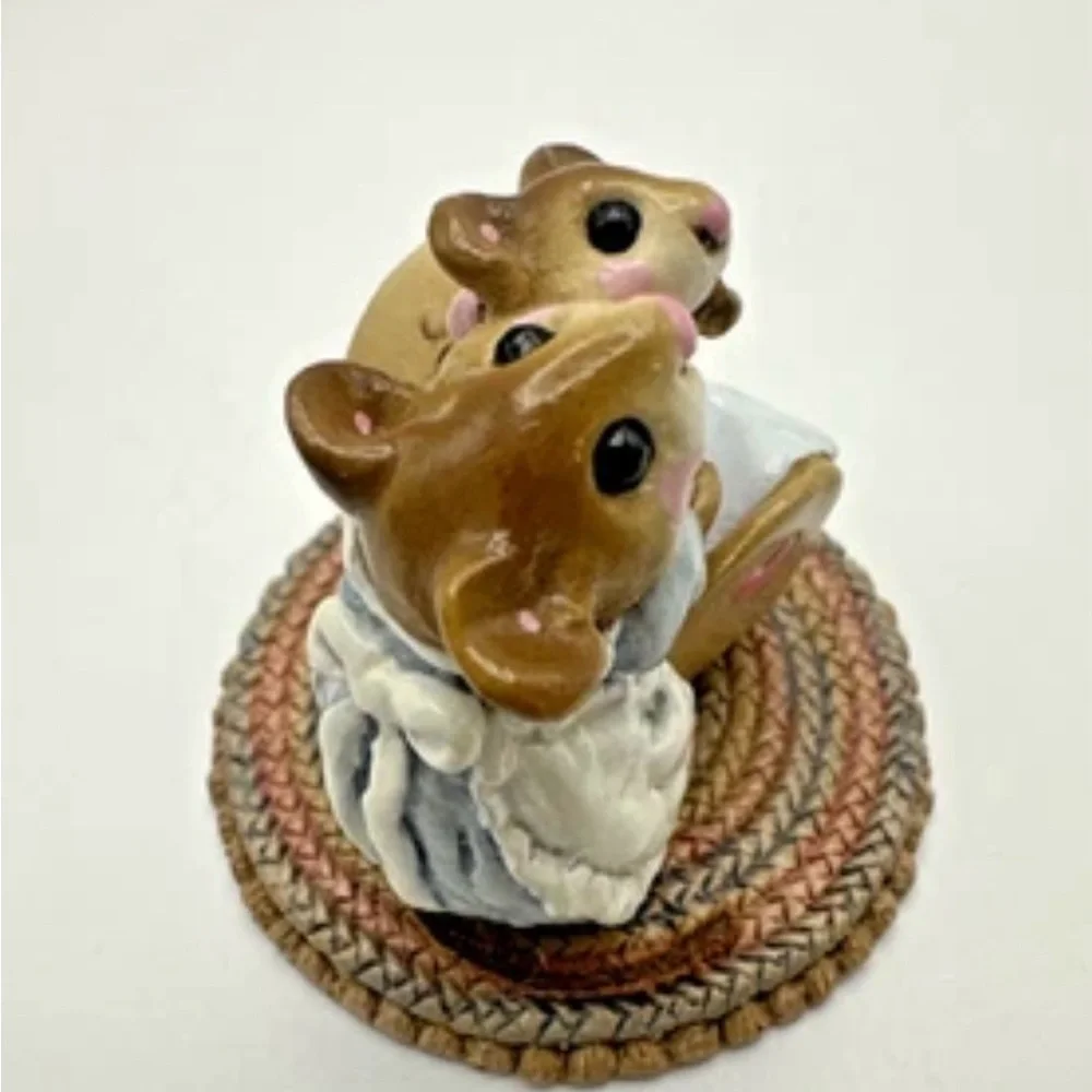 Wee Forest Folk BEDDY-BYE MOUSEY w/Box M-069 Pink Baby 1982 Annette Petersen WFF